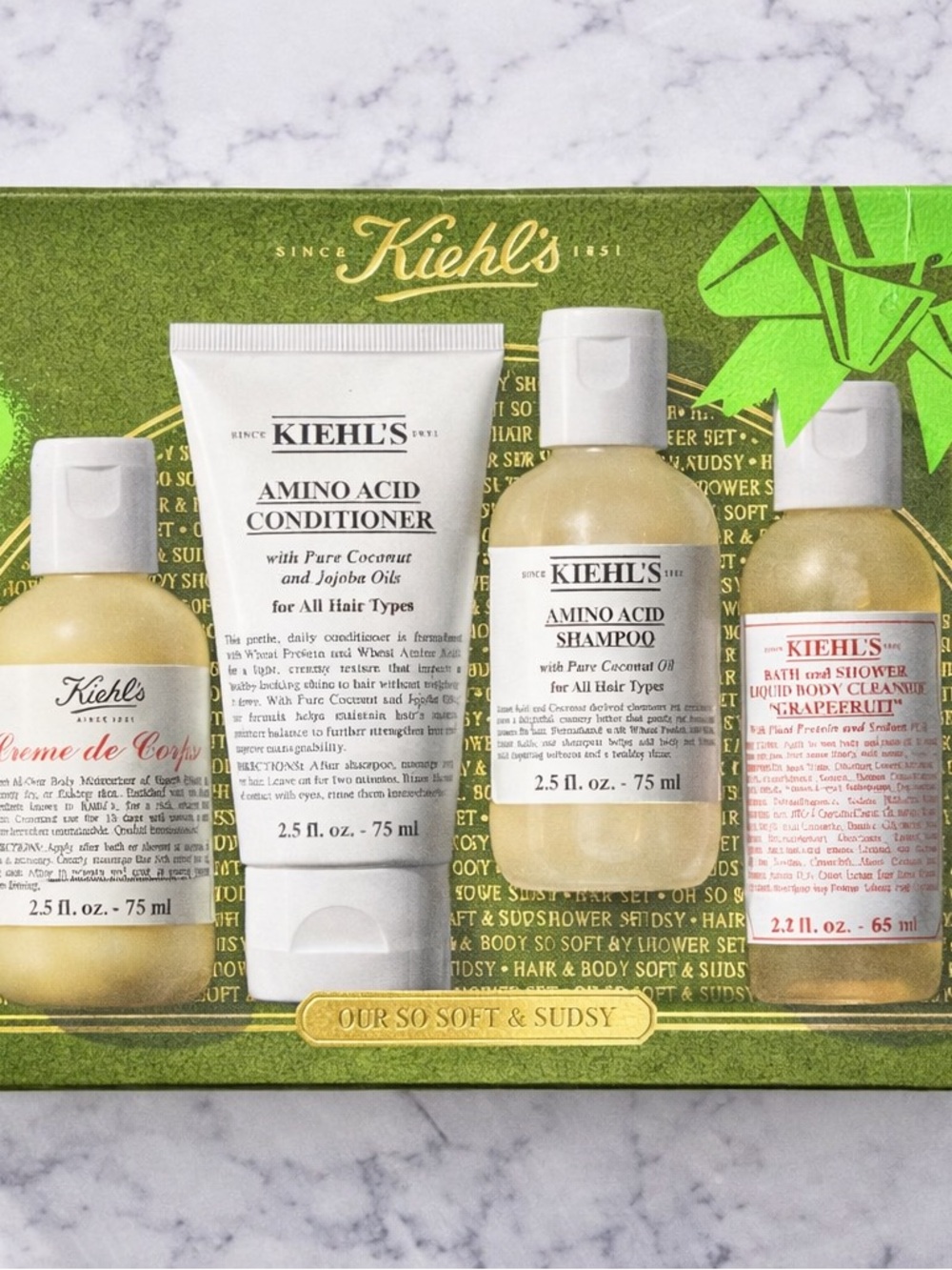 Kiehl’s Oh So Soft & Sudsy Hair & Body Gift Set NWT